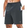 image:imageNORTHYARD Mens 7 Gym Shorts Knit Athletic Tennis Shorts for Men with Zipper Pockets for Workout Athletic TrainingDarkgrey