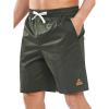 image:imageNORTHYARD Mens Casual ShortsCotton 9 Golf Hiking Drawstring Elastic Waist Work Shorts with Zipper PocketsArmygreen