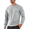 image:imageNORTHYARD Mens Crewneck Sweatshirt Long Sleeve Cotton Sweat Shirt Lightweight Athletic Workout Sport Gym Running SweatshirtsGreyheather