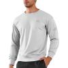 image:imageNORTHYARD Mens Crewneck Sweatshirt Long Sleeve Cotton Sweat Shirt Lightweight Athletic Workout Sport Gym Running SweatshirtsLightgrey