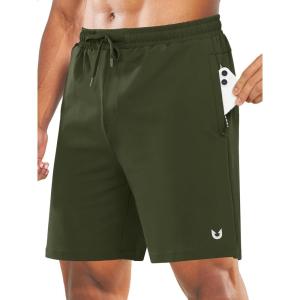 image:imageNORTHYARD Mens 7 Gym Shorts Knit Athletic Tennis Shorts for Men with Zipper Pockets for Workout Athletic TrainingArmygreen