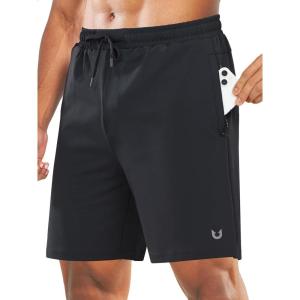 image:imageNORTHYARD Mens 7 Gym Shorts Knit Athletic Tennis Shorts for Men with Zipper Pockets for Workout Athletic TrainingBlack