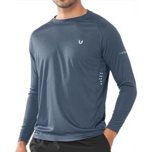 image:imageNORTHYARD Mens Sun Protection Shirts UPF 50 Long Sleeve Swim Rash Guard Shirt Running Workout Athletic Hiking UV FishingCoolgrey