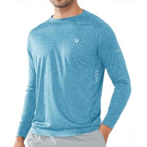 image:imageNORTHYARD Mens Sun Protection Shirts UPF 50 Long Sleeve Swim Rash Guard Shirt Running Workout Athletic Hiking UV FishingCoralheather