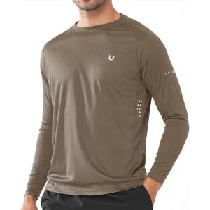 image:imageNORTHYARD Mens Sun Protection Shirts UPF 50 Long Sleeve Swim Rash Guard Shirt Running Workout Athletic Hiking UV FishingWarmtaupe