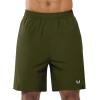 image:imageNORTHYARD Mens 7 Athletic Running Shorts with Zipper Pockets Quick Dry Lightweight Workout Gym ShortArmy Green