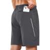 image:imageNORTHYARD Mens 7 Athletic Running Shorts with Zipper Pockets Quick Dry Lightweight Workout Gym ShortDark Grey