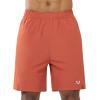 image:imageNORTHYARD Mens 7 Athletic Running Shorts with Zipper Pockets Quick Dry Lightweight Workout Gym ShortRed Clay