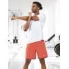 image:imageNORTHYARD Mens 7 Athletic Running Shorts with Zipper Pockets Quick Dry Lightweight Workout Gym ShortRed Clay