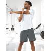image:imageNORTHYARD Mens 7 Athletic Running Shorts with Zipper Pockets Quick Dry Lightweight Workout Gym ShortSmoke Grey