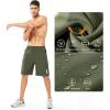 image:imageNORTHYARD Mens Athletic Running Shorts Gym Workout Shorts 7 9 5 Quick Dry Lightweight Sports Basketball Exercise TennisArmygreen