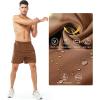 image:imageNORTHYARD Mens Athletic Running Shorts Gym Workout Shorts 7 9 5 Quick Dry Lightweight Sports Basketball Exercise TennisBrown