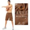 image:imageNORTHYARD Mens Athletic Running Shorts Gym Workout Shorts 7 9 5 Quick Dry Lightweight Sports Basketball Exercise TennisBrown