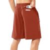 image:imageNORTHYARD Mens Athletic Running Shorts Gym Workout Shorts 7 9 5 Quick Dry Lightweight Sports Basketball Exercise TennisRedclay