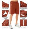 image:imageNORTHYARD Mens Athletic Running Shorts Gym Workout Shorts 7 9 5 Quick Dry Lightweight Sports Basketball Exercise TennisRedclay