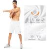 image:imageNORTHYARD Mens Athletic Running Shorts Gym Workout Shorts 7 9 5 Quick Dry Lightweight Sports Basketball Exercise TennisWhite
