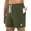 image:imageNORTHYARD Mens 7 Athletic Running Shorts with Zipper Pockets Quick Dry Lightweight Workout Gym ShortArmygreen