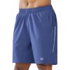 image:imageNORTHYARD Mens 7 Athletic Running Shorts with Zipper Pockets Quick Dry Lightweight Workout Gym ShortFederal Blue