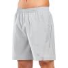 image:imageNORTHYARD Mens 7 Athletic Running Shorts with Zipper Pockets Quick Dry Lightweight Workout Gym ShortLight Grey