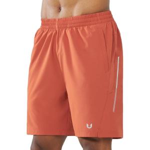 image:imageNORTHYARD Mens 7 Athletic Running Shorts with Zipper Pockets Quick Dry Lightweight Workout Gym ShortRed Clay
