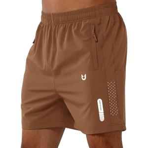 image:imageNORTHYARD Mens Athletic Running Shorts Gym Workout Shorts 7 9 5 Quick Dry Lightweight Sports Basketball Exercise TennisBrown