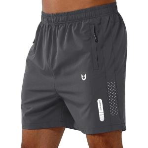 image:imageNORTHYARD Mens Athletic Running Shorts Gym Workout Shorts 7 9 5 Quick Dry Lightweight Sports Basketball Exercise TennisDarkgrey