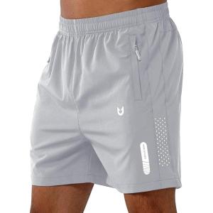 image:imageNORTHYARD Mens Athletic Running Shorts Gym Workout Shorts 7 9 5 Quick Dry Lightweight Sports Basketball Exercise TennisGrey