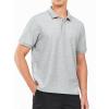 image:imageNORTHYARD Mens Polo Shirts Short Sleeve Casual Cotton Tops Classic Golf ShirtLightgrey