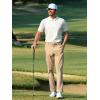 image:imageNORTHYARD Mens Golf Pants Stretch Work Dress Pant 303234 Quick Dry Lightweight Casual Flat Front Trouser with PocketsLightkhaki