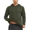 image:imageNORTHYARD Mens Running Hoodie Lightweight Fleece Workout Gym Hooded Sweatshirts Long Sleeve Cold Weather Athletic PulloverArmygreen