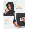 image:imageNORTHYARD Mens Running Hoodie Lightweight Fleece Workout Gym Hooded Sweatshirts Long Sleeve Cold Weather Athletic PulloverBlack