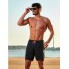 image:imageNORTHYARD Mens Swim Trunks 2 in 1 Swimsuit Swim Shorts Quick Dry 7 Board Short Beach Bathing Swimming Swimwear with PocketsBlack