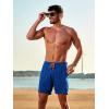 image:imageNORTHYARD Mens Swim Trunks 2 in 1 Swimsuit Swim Shorts Quick Dry 7 Board Short Beach Bathing Swimming Swimwear with PocketsBlue
