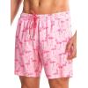 image:imageNORTHYARD Mens Swim Trunks 2 in 1 Swimsuit Swim Shorts Quick Dry 7 Board Short Beach Bathing Swimming Swimwear with PocketsFlamingo