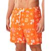 image:imageNORTHYARD Mens Swim Trunks 2 in 1 Swimsuit Swim Shorts Quick Dry 7 Board Short Beach Bathing Swimming Swimwear with PocketsOrangeflower
