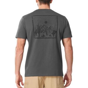 image:imageNORTHYARD Mens Graphic Cotton TShirt Short Sleeve Crew Neck Tee Shirts for Men Casual Work Outdoor Soft Relaxed FitDark Grey