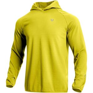 image:imageNORTHYARD Mens Running Hoodie Lightweight Fleece Workout Gym Hooded Sweatshirts Long Sleeve Cold Weather Athletic PulloverLemonyellow