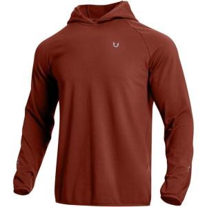 image:imageNORTHYARD Mens Running Hoodie Lightweight Fleece Workout Gym Hooded Sweatshirts Long Sleeve Cold Weather Athletic PulloverWine