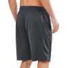 image:imageNORTHYARD Mens 10 Athletic Shorts Basketball Workout Gym Lightweight Quick Dry Shorts with Mesh amp Zip PocketsDarkgrey