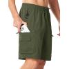 image:imageNORTHYARD Mens Cargo Hiking Shorts 9 Lightweight Quick Dry Athletic Shorts Outdoor Travel Active Fishing with Multi PocketsArmygreen