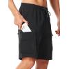 image:imageNORTHYARD Mens Cargo Hiking Shorts 9 Lightweight Quick Dry Athletic Shorts Outdoor Travel Active Fishing with Multi PocketsBlack