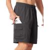 image:imageNORTHYARD Mens Cargo Hiking Shorts 9 Lightweight Quick Dry Athletic Shorts Outdoor Travel Active Fishing with Multi PocketsDarkgrey