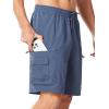 image:imageNORTHYARD Mens Cargo Hiking Shorts 9 Lightweight Quick Dry Athletic Shorts Outdoor Travel Active Fishing with Multi PocketsFederalblue