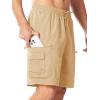 image:imageNORTHYARD Mens Cargo Hiking Shorts 9 Lightweight Quick Dry Athletic Shorts Outdoor Travel Active Fishing with Multi PocketsKhaki