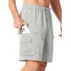 image:imageNORTHYARD Mens Cargo Hiking Shorts 9 Lightweight Quick Dry Athletic Shorts Outdoor Travel Active Fishing with Multi PocketsLightgrey