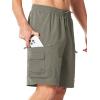 image:imageNORTHYARD Mens Cargo Hiking Shorts 9 Lightweight Quick Dry Athletic Shorts Outdoor Travel Active Fishing with Multi PocketsSagegreen