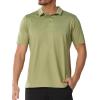 image:imageNORTHYARD Mens Golf Polo Shirt Short Sleeve Casual Work Activewear Performance T Shirts for Men Moisture Wicking Quick DryLight Green