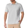 image:imageNORTHYARD Mens Golf Polo Shirt Short Sleeve Casual Work Activewear Performance T Shirts for Men Moisture Wicking Quick DryLight Grey
