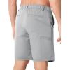 image:imageNORTHYARD Mens Golf Shorts with 6 Pockets 9 Stretch Work Dress Shorts Casual Flat Front Hybrid Short Quick Dry LightweightLightgrey