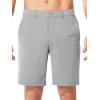 image:imageNORTHYARD Mens Golf Shorts with 6 Pockets 9 Stretch Work Dress Shorts Casual Flat Front Hybrid Short Quick Dry LightweightLightgrey